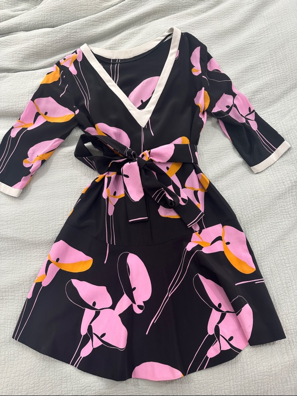 Miu Miu Calle Print Silk Dress - Picture 3 of 9